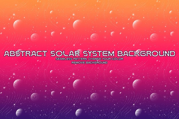 Bearbeitbarer glitzernder Hintergrund des Sonnensystems, minimalistische flüssige Textur