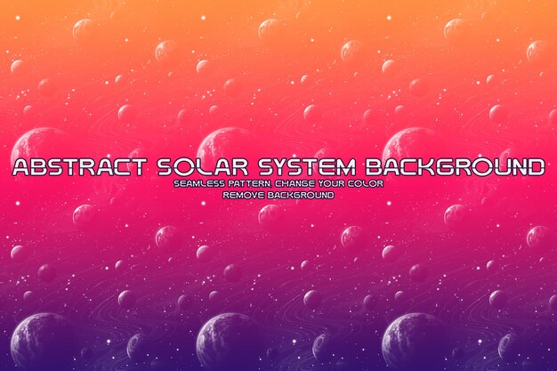 Bearbeitbarer kosmischer Hintergrund mit Planeten- und Sternmustern
