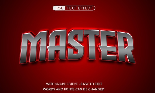 Bearbeitbarer Master-Texteffekt im 3D-Stil