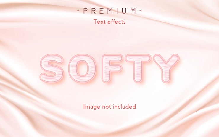 PSD bearbeitbarer softy-text-effekt