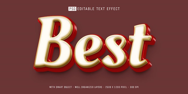 Bearbeitbarer Text am besten mit 3D-Effekt