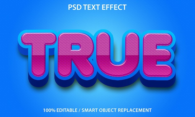 Bearbeitbarer Text-Effekt True Premium