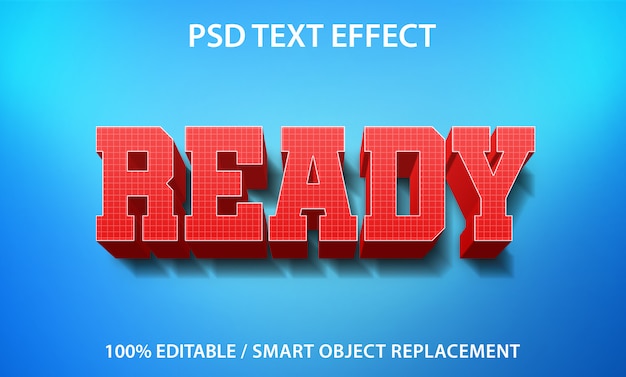 PSD bearbeitbarer texteffekt bereit