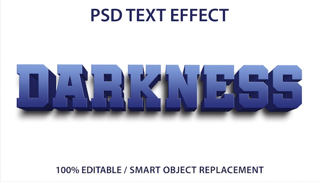 Bearbeitbarer Texteffekt Darkness Premium