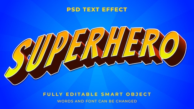 Bearbeitbarer Texteffekt für Superhelden-Comics