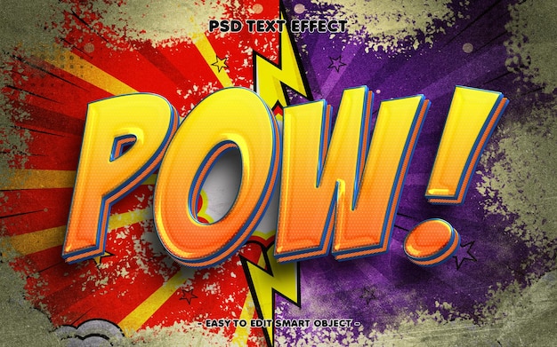 Bearbeitbarer Texteffekt im Comic Pow-Stil