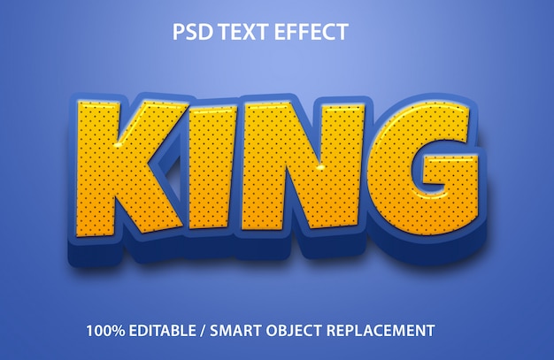 Bearbeitbarer Texteffektkönig