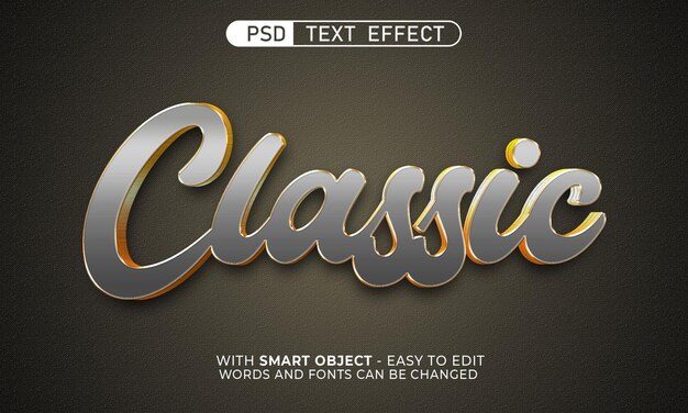 Bearbeitbarer Textklassiker mit 3D-Effekt