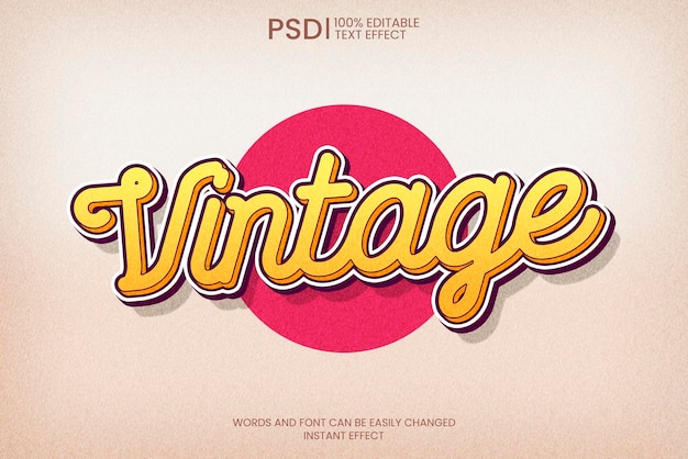 Bearbeitbarer Vintage-Text-Effekt