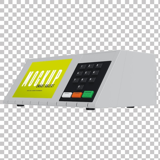 Bearbeitbares PSD-Mockup der brasilianischen elektronischen Wahlmaschine für Präsidenten, Bürgermeister und Ratsmitglieder