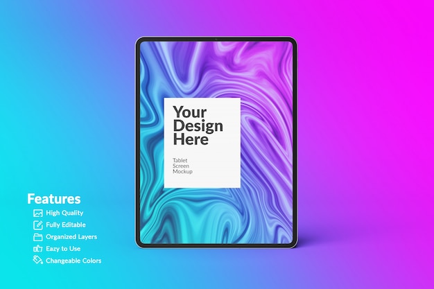 Bearbeitbares tablet-bildschirmmodell für digitale geräte