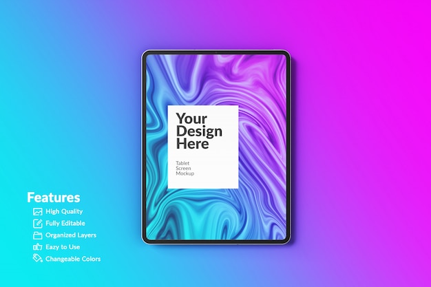 Bearbeitbares tablet-bildschirmmodell für digitale geräte