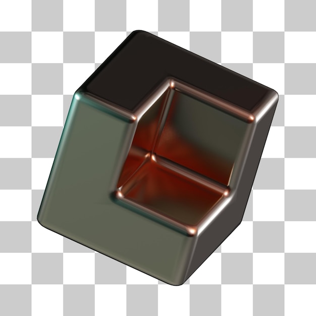 Bearbeiten Sie das quadratische Würfel-3D-Symbol