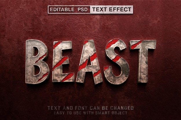 PSD beast bearbeitbarer texteffekt