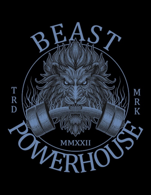 PSD beast power house gym-logo