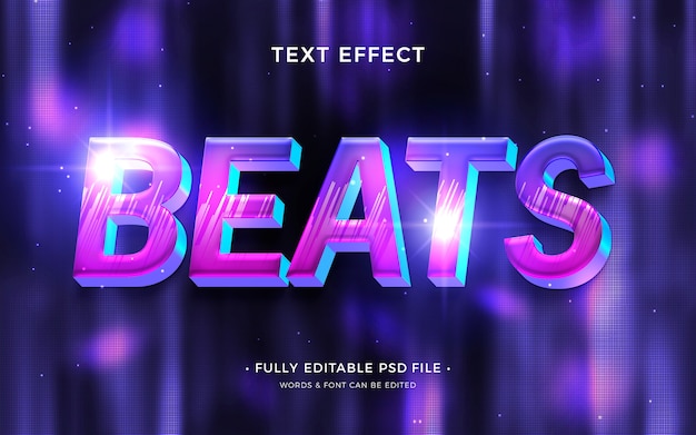 PSD beat-text-effekt