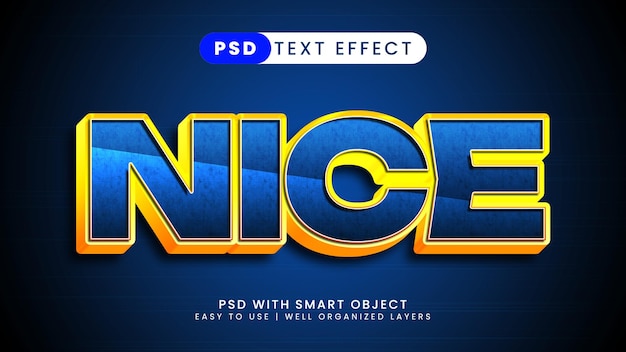 Beau bon meilleur modèle de style d'effet de texte modifiable 3d