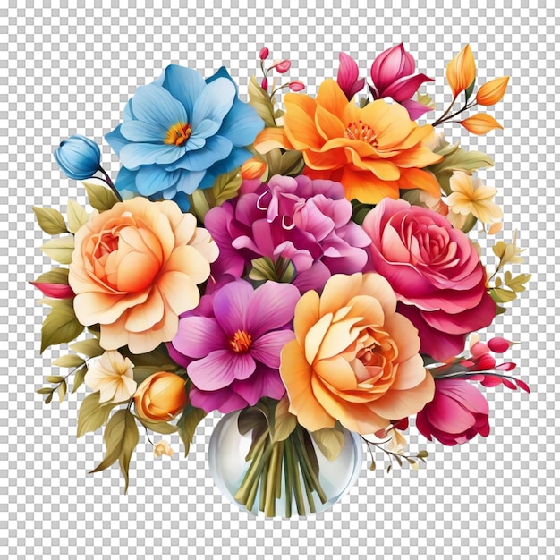 PSD un beau bouquet de fleurs.