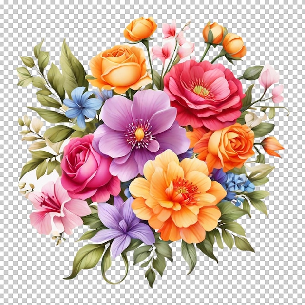 PSD un beau bouquet de fleurs.