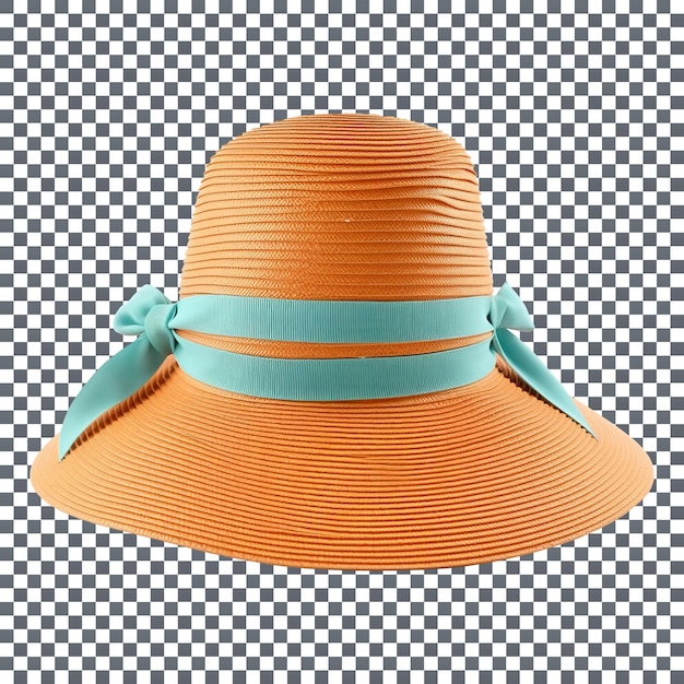 PSD beau chapeau de plage isolé sur fond transparent