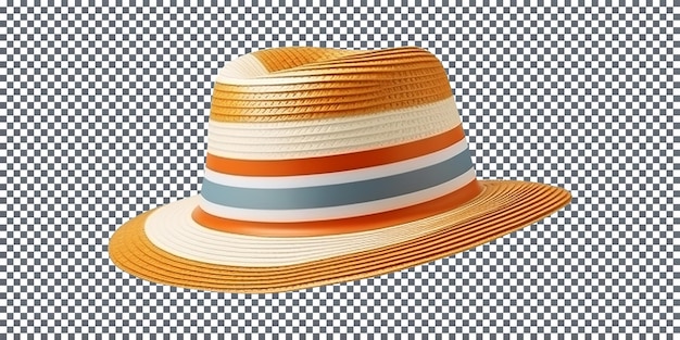 PSD beau chapeau de plage isolé sur fond transparent