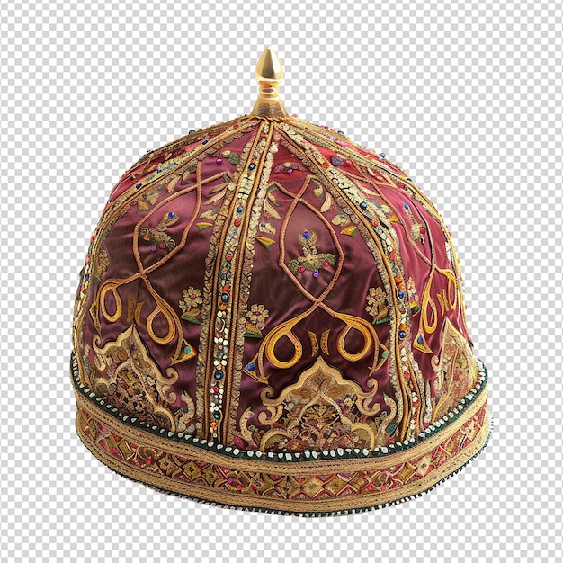 PSD beau chapeau à thème islamique isolé sur un fond transparent