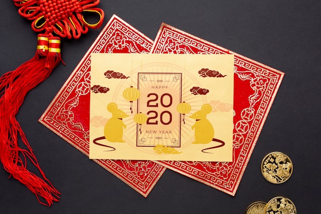 PSD beau concept du nouvel an chinois