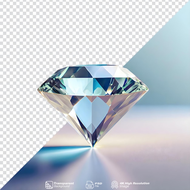 Beau Diamant Isolé Sur Fond Transparent