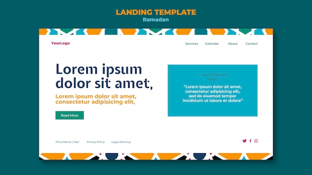 PSD beau modèle web ramadan