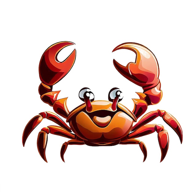 PSD beau portrait crabe riant ai image d'illustration numérique d'art vectoriel