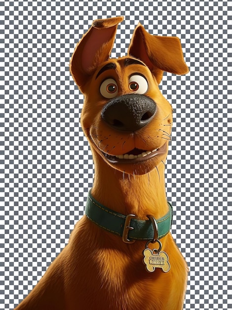 PSD le beau scooby doo isolé sur un fond transparent