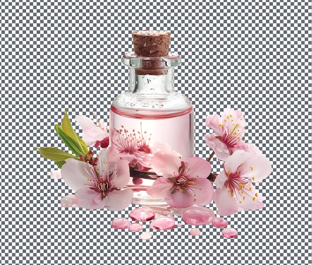 Beau Toner Parfumé De Fleurs De Cerise Isolé Sur Un Fond Transparent