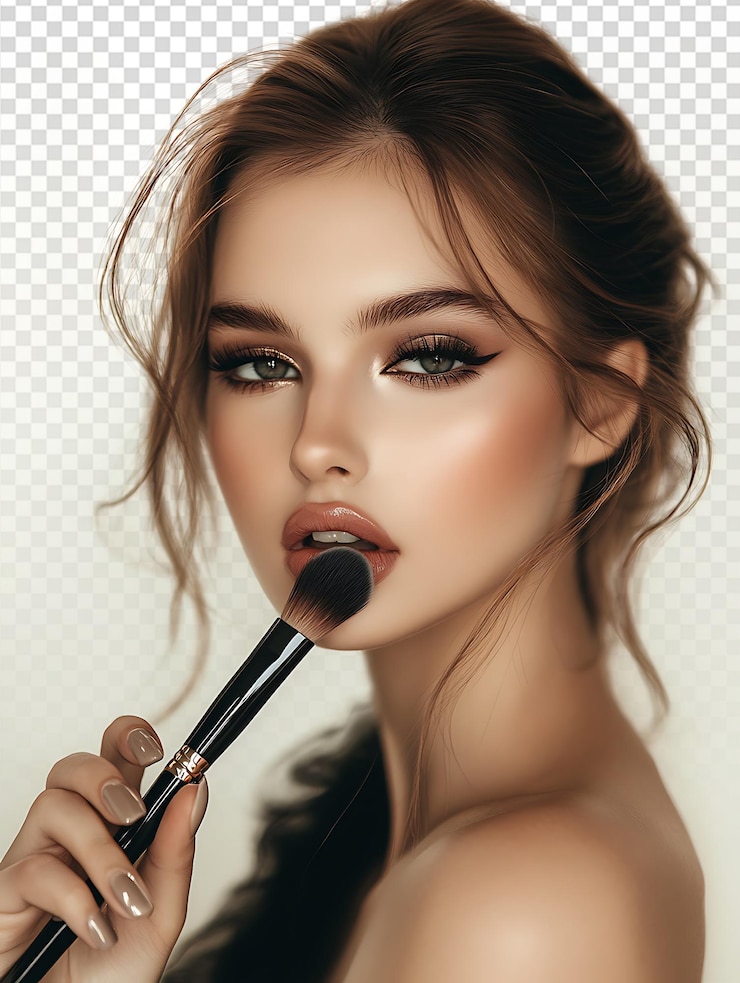 PSD la beauté élégante, le maquillage et le style de haute mode