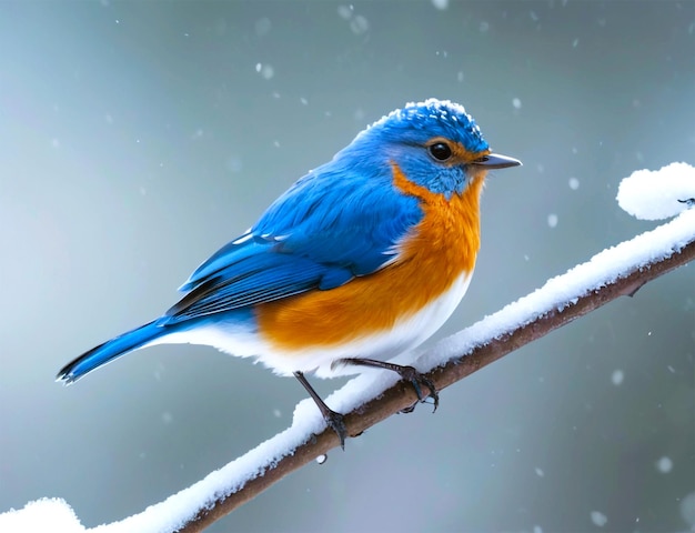 PSD la beauté de l'hiver des oiseaux