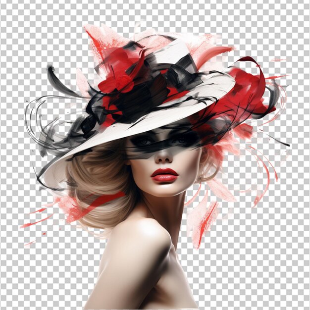 PSD beautiful and stylish hat on white background