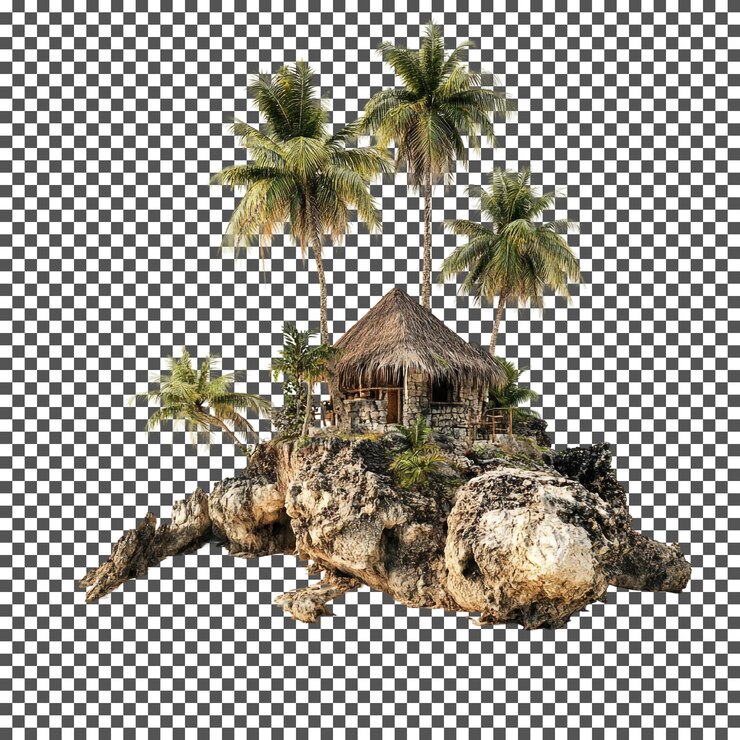 PSD beautiful boracay philippines isolated on transparent background