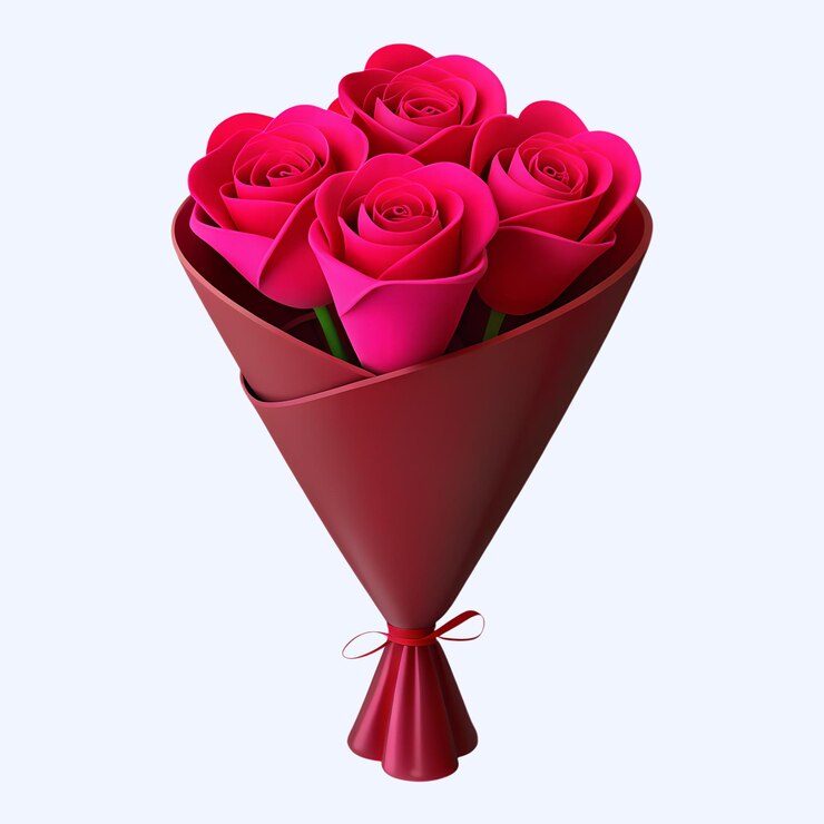 PSD a beautiful bouquet of red roses perfect as a gift for a special occasion