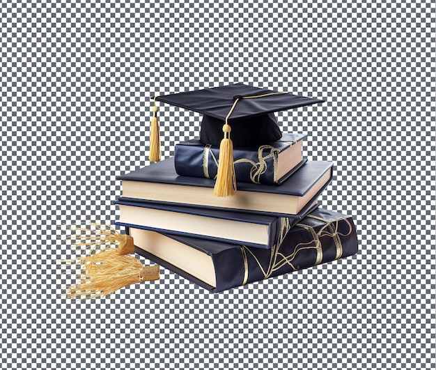 Beautiful Graduation Decorations isolated on transparent background