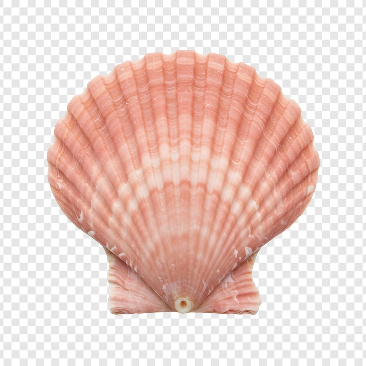 PSD beautiful pink seashell close up