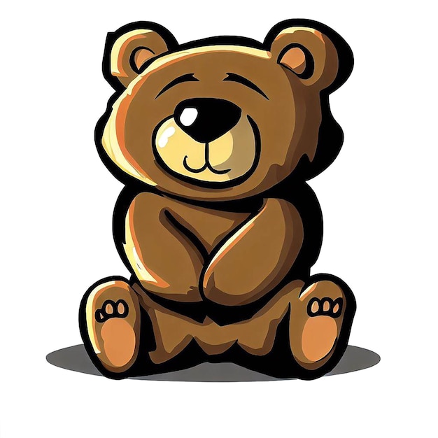 PSD beautiful portrait laughing baby bear avatar icon ai vector art imagem de ilustração digital