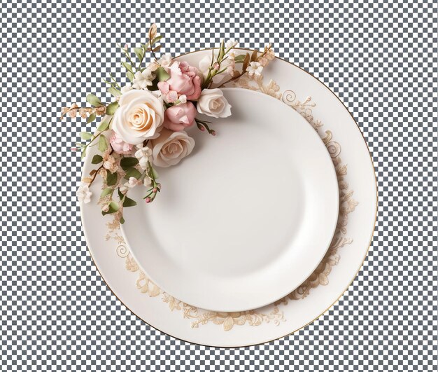 PSD beautiful tableware_plate isolado em fundo transparente