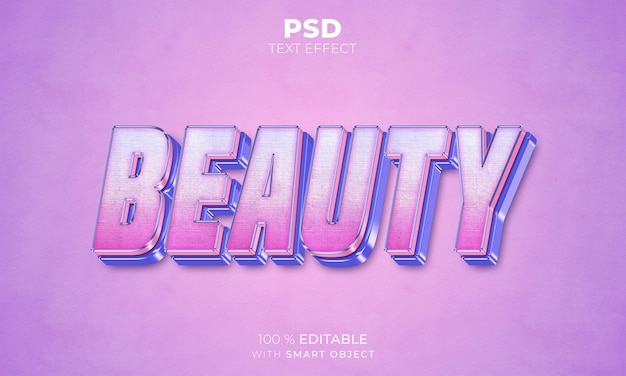 Beauty 3D bearbeitbarer Texteffekt