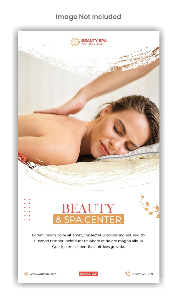 PSD beauty and spa center social media instagram story template design