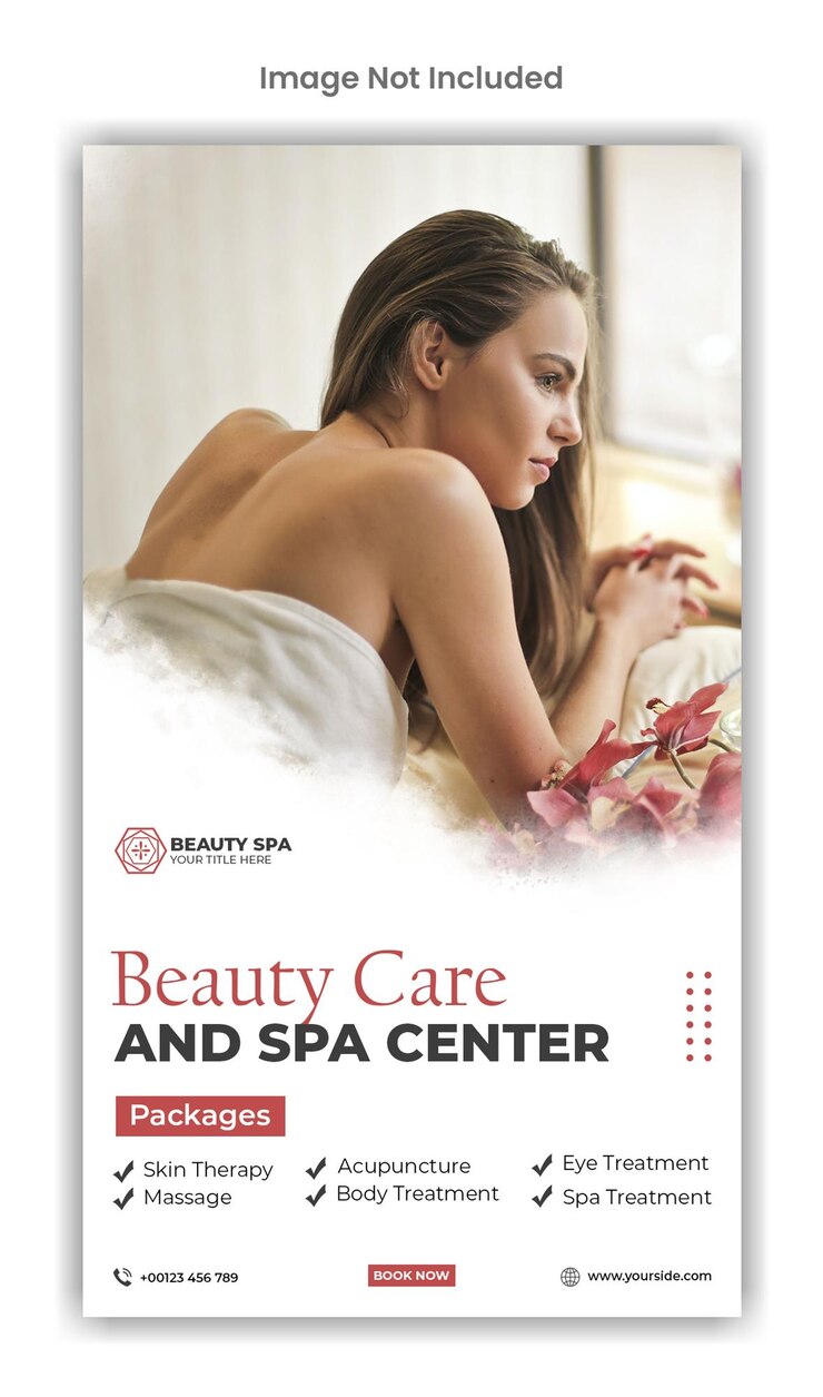 PSD beauty and spa center social media instagram story template design