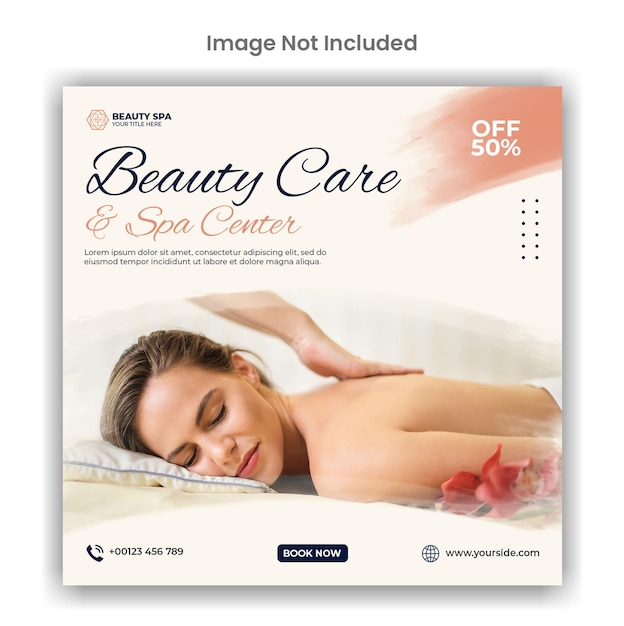 PSD beauty care social media oder instagram post template design