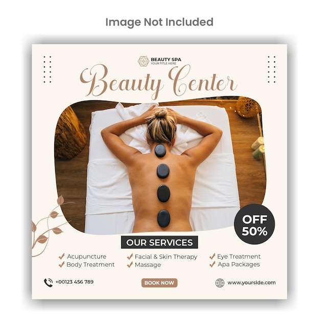 PSD beauty center social media oder instagram post template design