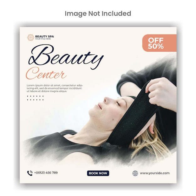 PSD beauty center social media oder instagram post template design