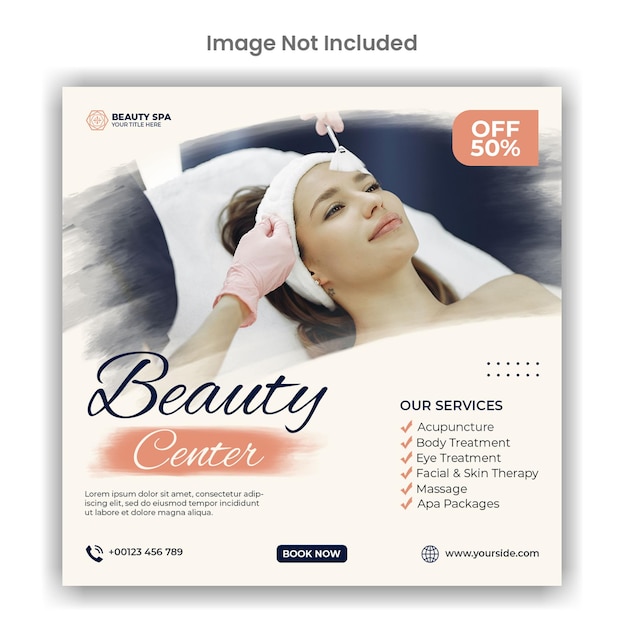 Beauty Center Social Media oder Instagram Post Template Design