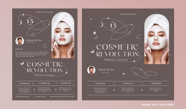 Beauty-service-instagram-post, flyer-psd-vorlage