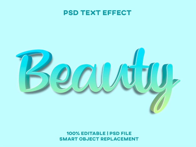 PSD beauty-texteffekt-stilvorlage